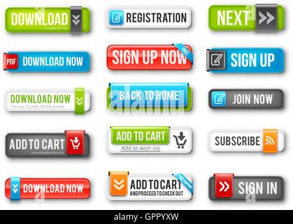 Boutons Illustration de Vecteur