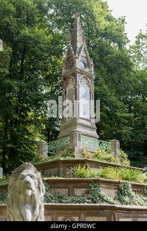 L'Burdett Coutts Mémorial à perdu tombes, Vieux cimetière St Pancras, Camden, London, UK Banque D'Images