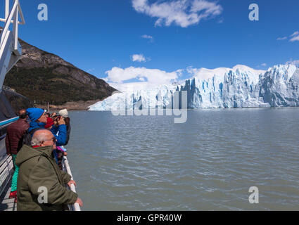 L'approche de Perito Moreno Glacier, Banque D'Images