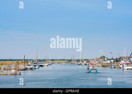 Suffolk Blyth Rivière, vue sur la rivière Blyth avec Walberswick sur la rive gauche et sur la droite de Southwold, England, UK. Banque D'Images