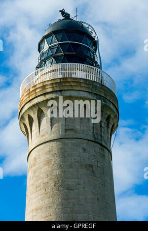 Le 38 Point Lighthouse, Ecosse, Royaume-Uni. Construit en 1849 et conçu par Alan Stevenson, oncle de Robert Louis Stevenson. Banque D'Images