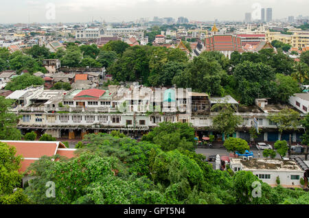 Bangkok (Thaïlande) Vue sur l'horizon du Mont d'Or Banque D'Images