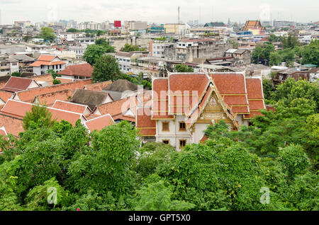 Bangkok (Thaïlande) Vue sur l'horizon du Mont d'Or Banque D'Images