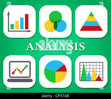 Les graphiques représentant les entreprises de l'analyse graphique et Infograph Banque D'Images