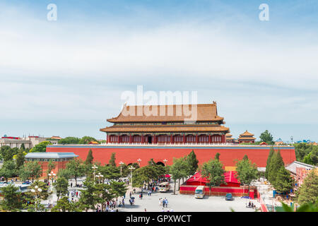 Palais, pagodes, à l'intérieur du territoire de la Cité Interdite Museum à Pékin dans le coeur de la ville, la Chine. Banque D'Images