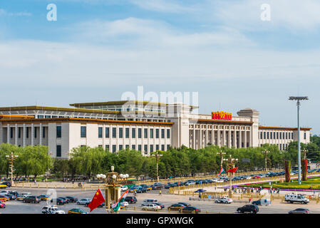 Musée national de Chine sur la place Tiananmen à Pékin, en Chine. Banque D'Images