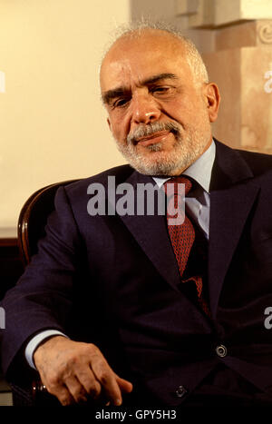 Années 1990 - Amman - le Roi Hussein de Jordanie au Palais Royal. Banque D'Images