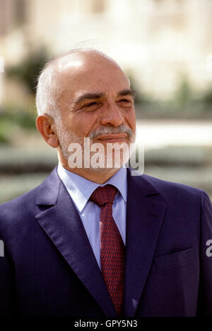 Années 1990 - Amman - le Roi Hussein de Jordanie au Palais Royal. Banque D'Images