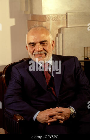 Années 1990 - Amman - le Roi Hussein de Jordanie au Palais Royal. Banque D'Images