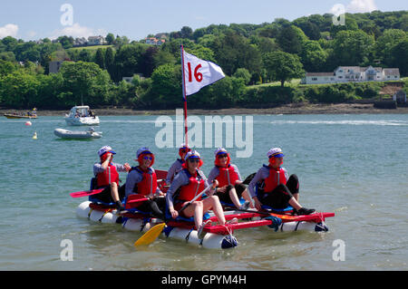 Course de radeau du détroit de Menai, Banque D'Images