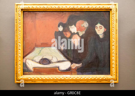 "À la mort" 1895 Tempera et huile sur toile d'Edvard Munch 1863-1944, Kode 3 art gallery Bergen, Norvège Banque D'Images