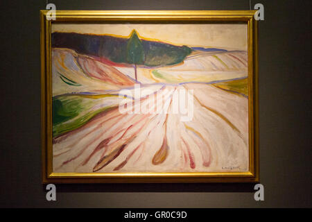 "Paysage d'hiver de Thuringen" huile sur toile 1906 d'Edvard Munch 1863-1944, Kode 3 art gallery Bergen, Norvège Banque D'Images
