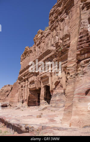 La tombe du Palais Royal Tombs, Petra, Jordanie Banque D'Images