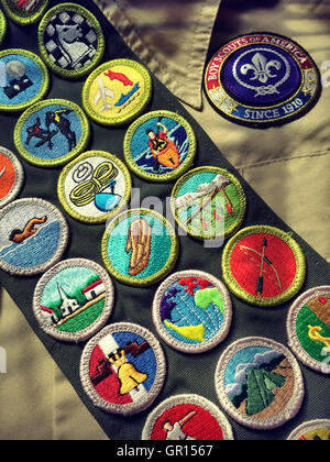 L'Insigne du mérite de porte, Boy Scouts of America, USA Banque D'Images