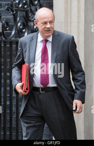 Londres, Royaume-Uni. 6 Septembre, 2016. Du travail et des retraites Damian Green leaves 10 Downing Street après la réunion hebdomadaire du cabinet. Crédit : Paul Davey/Alamy Live News Banque D'Images