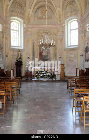 Nepomucenes St John Parish Church, à l'intérieur de Roztocze, Zwierzyniec, Pologne Banque D'Images