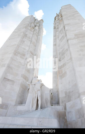 Le monument commémoratif du Canada à Vimy à la crête de Vimy, France est dédié à la mémoire de WW1 membres du CEC. Banque D'Images