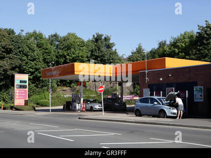 Station de remplissage essence Sainsbury's, UK Banque D'Images