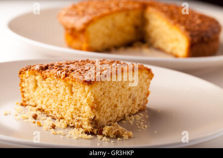 Golden Syrup Sponge Cake Banque D'Images