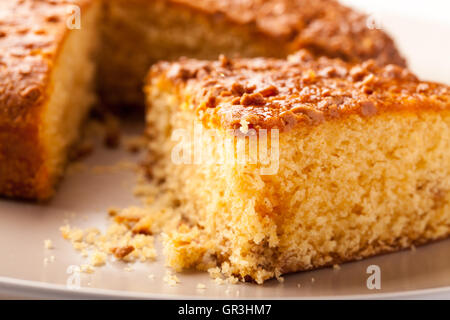 Golden Syrup Sponge Cake Banque D'Images
