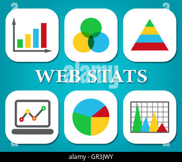 Statistiques web graphique représentant les entreprises et les prévisions Banque D'Images