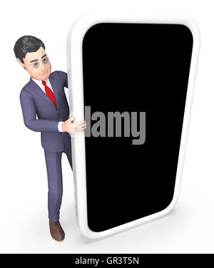 En ligne caractère signifiant World Wide Web et le site Web de rendu 3D Banque D'Images