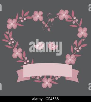 Vector illustration d'un mariage ou de carte design douche nuptiale Illustration de Vecteur