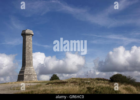 Le Monument à Hardy au bas noir près du village de Portesham de Dorset, en mémoire du vice-amiral sir Thomas Masterman Hardy, Banque D'Images