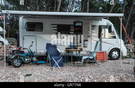 Camp de voiture Banque D'Images