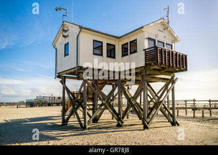 À la plage à Sankt Peter Ording Banque D'Images