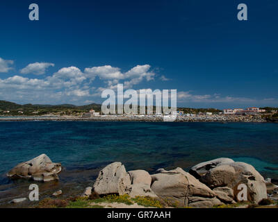 Paysage près de Villasimius, Campulongo au Capo Carbonara, dans le sud-est de la Sardaigne, Italie, Europe Banque D'Images