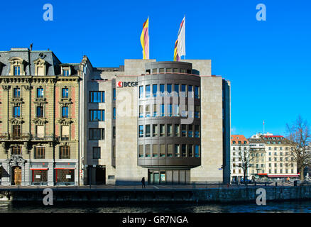 Siège social de la Banque du Canton de Genève, la Banque Cantonale de Genève, Bcge, Genève, Suisse Banque D'Images