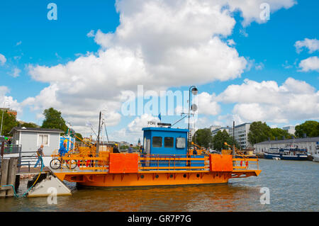 Föri, traversée en ferry de la rivière Aura, Turku, Finlande Banque D'Images