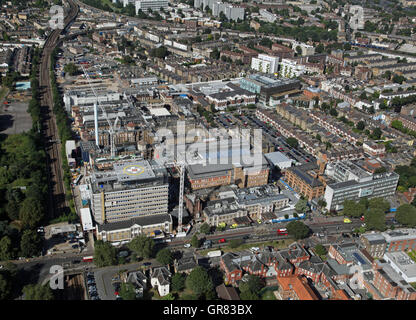 Vue aérienne de Kings College Hospital KCH à Southwark, Londres du sud, UK Banque D'Images