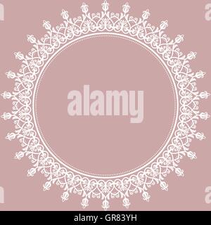 Vecteur moderne Floral Frame ronde Illustration de Vecteur