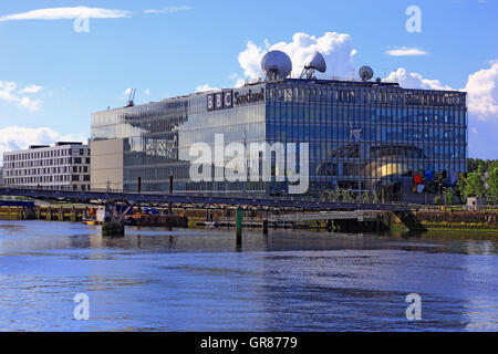 L'Écosse, la ville de Glasgow, bâtiment BBC à Clyde, société de télévision, émetteur écossais, de la radio et de la télévision Banque D'Images