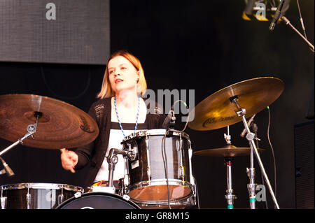 Groupe de jazz finlandais tout sur ève à la Kiel Week 2013, Editorial seulement Banque D'Images