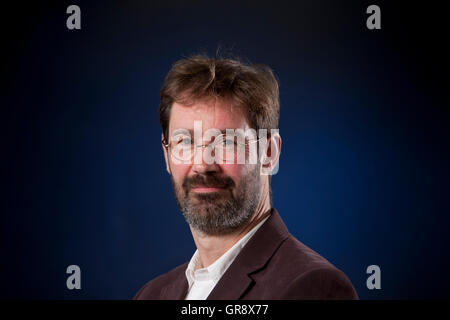 James Oswald, l'écrivain écossais, à l'Edinburgh International Book Festival. Edimbourg, Ecosse. 28 août 2016 Banque D'Images