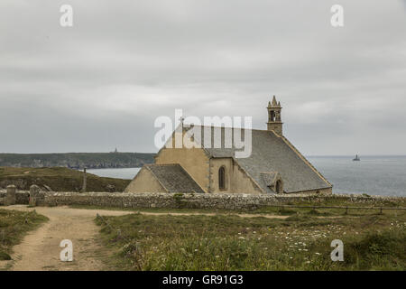 Pointe du Van, chapelle Saint Ils, Finistère, Bretagne, France Banque D'Images