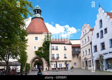 Dans la vieille ville de Weiden en Allemagne Banque D'Images