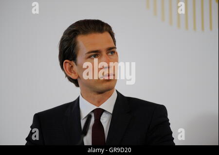 La ministre autrichienne des affaires étrangères, Sebastian Kurz Banque D'Images