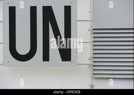 Nations Unies, l'Organisation des Nations Unies Signe, image symbolique Banque D'Images