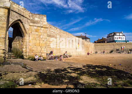 Poisson Sands Beach, la pointe, Hartlepool, County Durham, Angleterre Banque D'Images