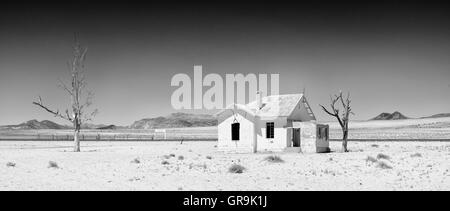 La station de chemin de fer abandonnée dans le désert, Namibie Banque D'Images