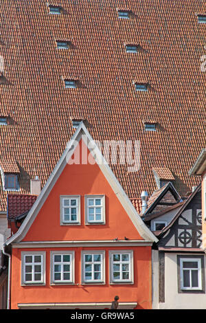 Bâtiment et toit de l'Église à Coburg en Bavière Moriz Banque D'Images