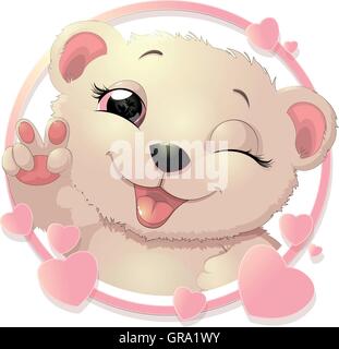 Entourée d'ours coeurs Illustration de Vecteur