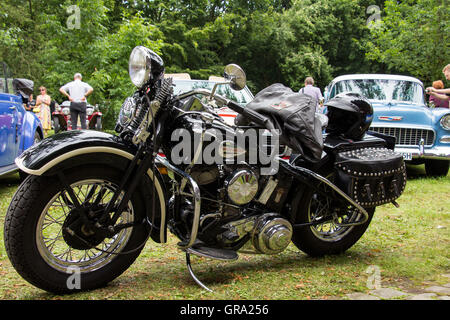 Harley Davidson Oldtimer Banque D'Images