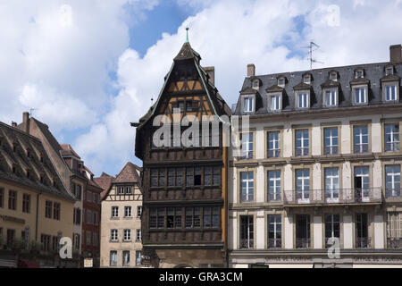 Maison Kammerzell, Strasbourg, Alsace, France, Europe Banque D'Images