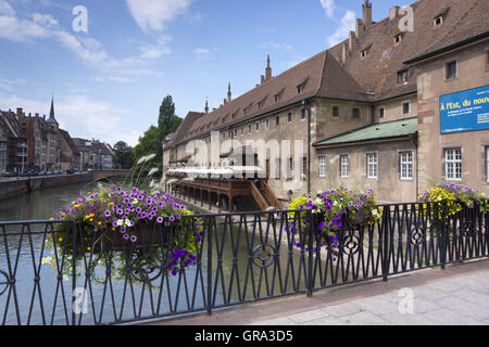 Pont du Corbeau et l'Ancienne Douane, Strasbourg, UNESCO World Heritage Site, Alsace, France, Europe Banque D'Images