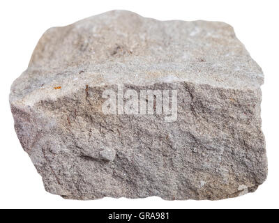 La prise de vue macro des spécimens de roches sédimentaires - Dolomite (dolomie) minéral isolé sur fond blanc Banque D'Images